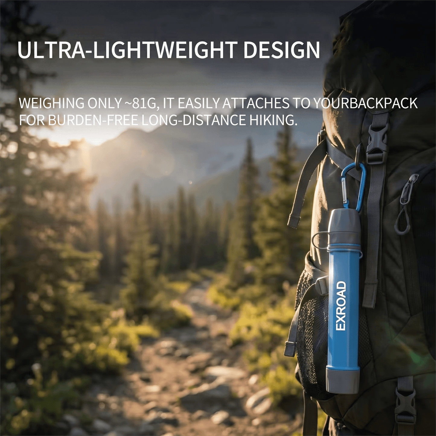 Outmout Ultralight Personal Water Filter Straw – 81g Tactical Hydration Gear