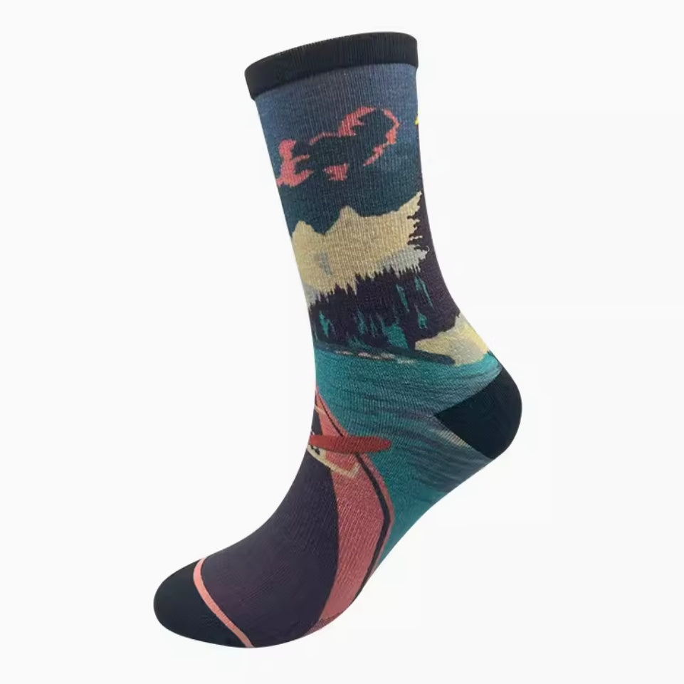 Printing Merino wool Socks for Women and Men