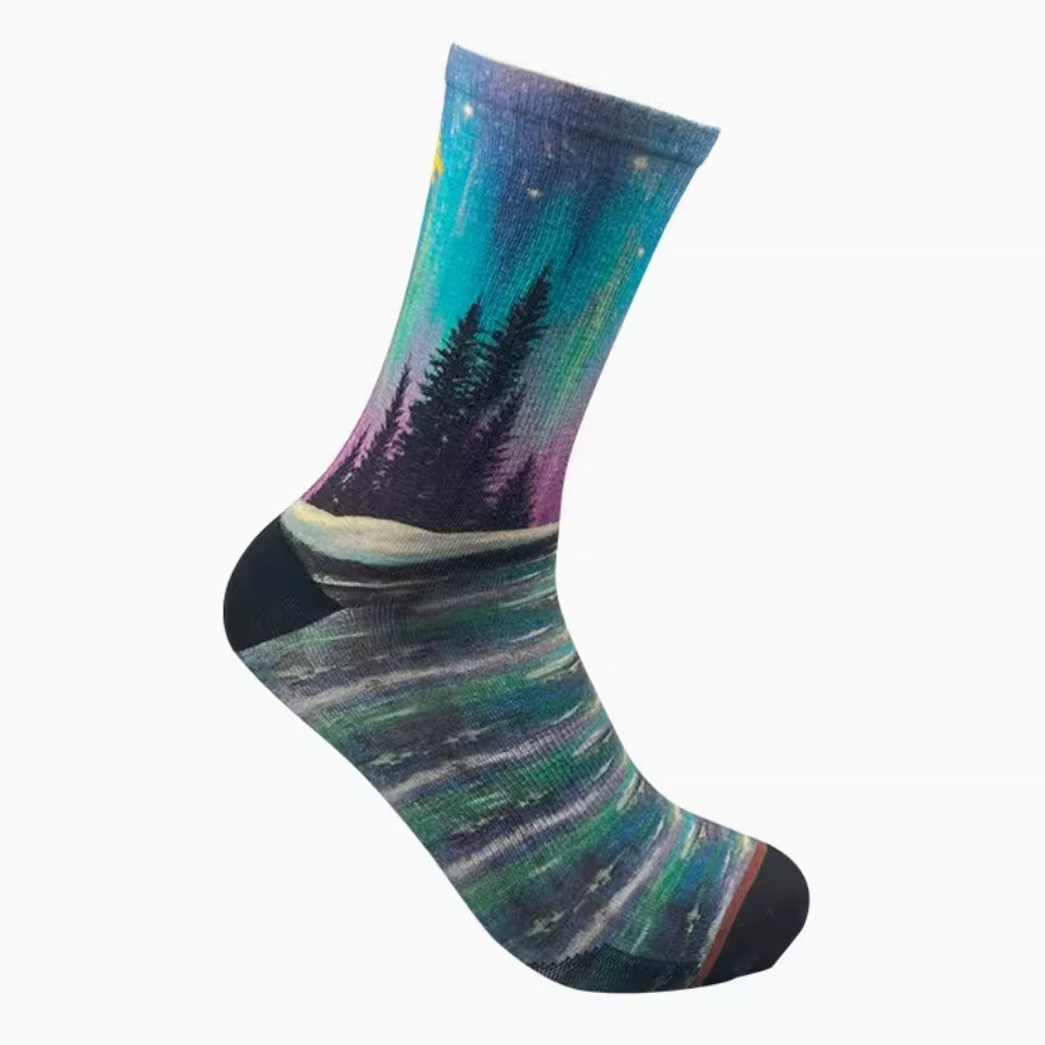 Printing Merino Wool Sock for Women and Men